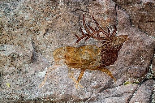 Petroglyph carving made by Kevin Sudeith from which the above impression is made